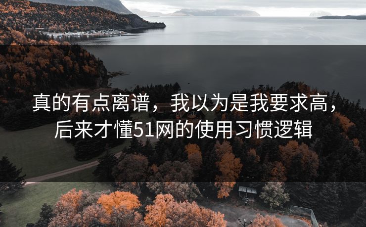真的有点离谱,我以为是我要求高,后来才懂51网的使用习惯逻辑 真的有点离谱,我以为是我要求高,后来才懂51网的使用习惯逻辑
